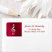 高音クレフ、 音符記号-差出人住所ラベル ラベル (インサイチュ)