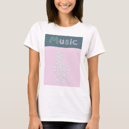 高音クレフ、 音符記号 Tシャツ