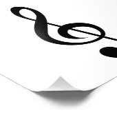 高音クレフ、 音符記号Gクレフ、 音符記号ミュージカル記号 フォトプリント            (角)