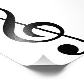 高音クレフ、 音符記号Gクレフ、 音符記号ミュージカル記号 フォトプリント            (角)