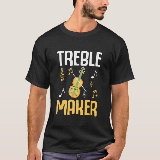 高音器製作者ヴァイオリン奏者 Tシャツ (正面)