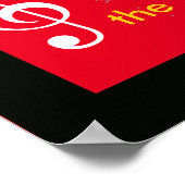 高音域の世界地図クレフ、 音符記号 ポスター (角)