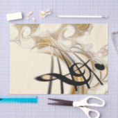 高音域クレフ、 音符記号合成金ゴールドミュージシャン分離 薄葉紙 (クラフト)