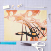 高音域クレフ、 音符記号合成金ゴールド2ミュージシャンデコページ  薄葉紙 (クラフト)