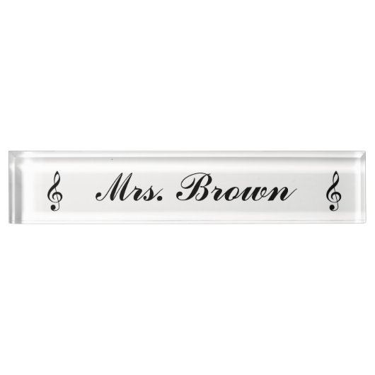 "高音域"のパーソナライズなネームプレート デスクネームプレート (正面)