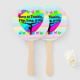 高飛んでいる体操 ハンドファン