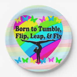 高飛んでいる体操 ペーパープレート