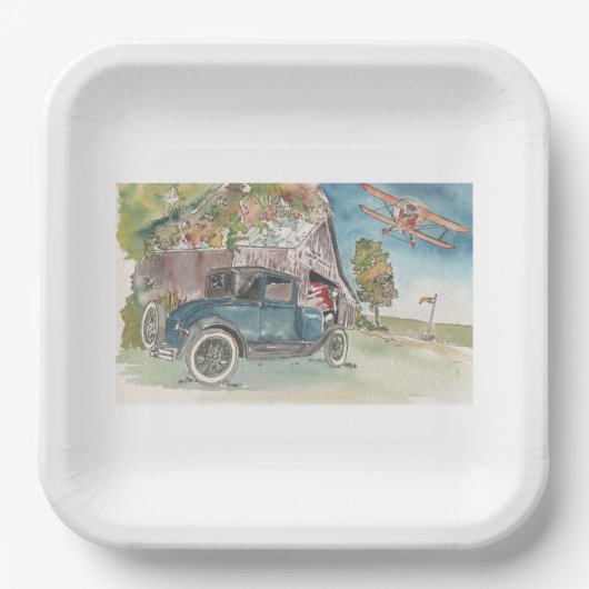 高飛んでいる値 ペーパープレート (正面)