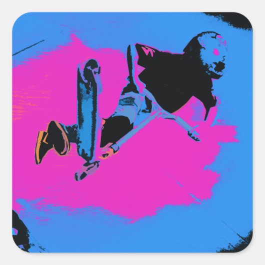 高飛んでいる空スタントスクーター スクエアシール (正面)