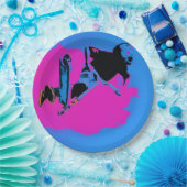 高飛んでいる空スタントスクーター ペーパープレート (パーティー)