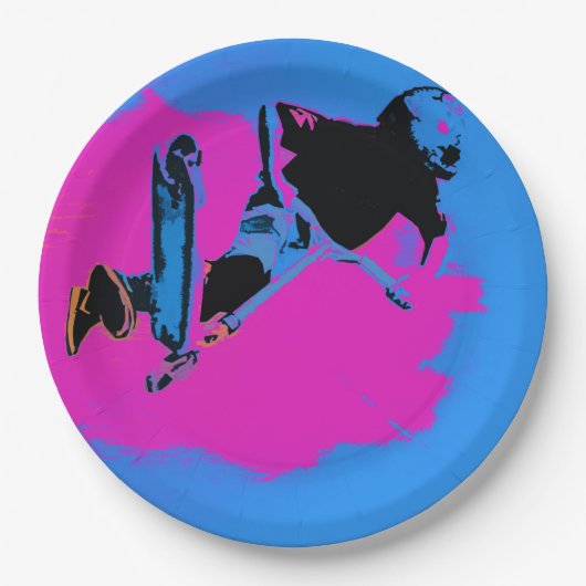 高飛んでいる空スタントスクーター ペーパープレート (正面)