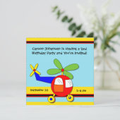 高飛飛んでいる行機バースデーパーティ招待状 招待状 (スタンド正面)