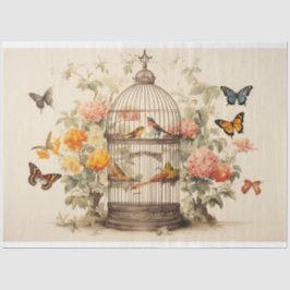 高騰する美しい：鳥のデコパージュ 薄葉紙