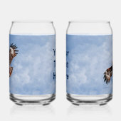 高騰する赤い凧 ガラス缶 (左)