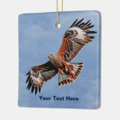 高騰する赤い凧 セラミックオーナメント (左)