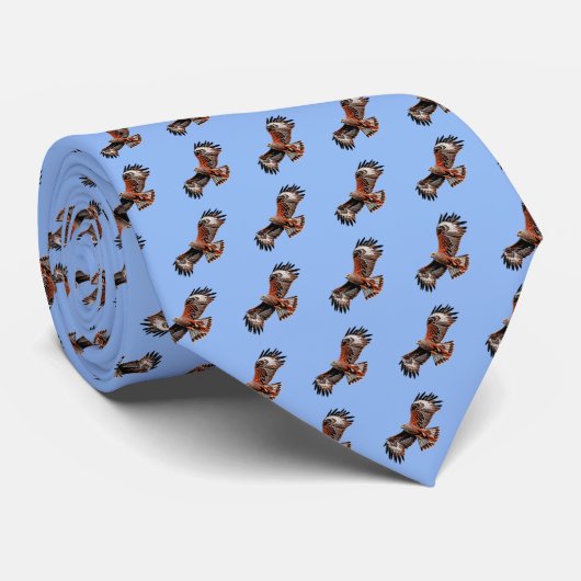 高騰する赤い凧 ネクタイ (ロール)