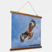 高騰する赤い凧 吊り下げ型タペストリー (傾斜あり)