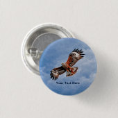 高騰する赤い凧 缶バッジ (正面&裏面)