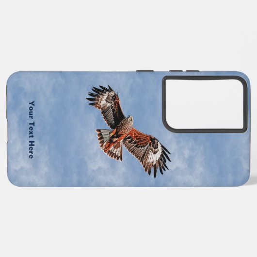 高騰する赤い凧 SAMSUNG GALAXYケース (裏面横)