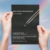 ©高高度飛行機行き先結婚式 招待状