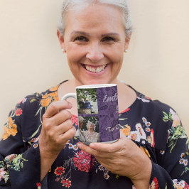 高齢の両親のためのカスタムギフト 紫 マグカップ