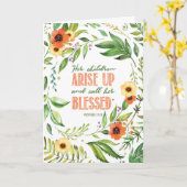 高齢の子どもたち宗教的な母誕生日 カード (黄色い花)