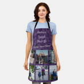 高齢カスタムの父母への贈り物|バイオレット エプロン (着用した状態)