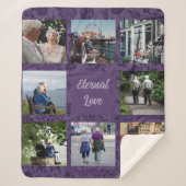 高齢カスタムの父母への贈り物|バイオレット シェルパブランケット (正面)