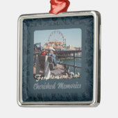 高齢パーソナライズされたの夫婦への贈り物が緑 メタルオーナメント (左)