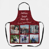 高齢パーソナライズされたの夫婦への贈り物が赤 エプロン (正面)