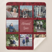 高齢パーソナライズされたの夫婦への贈り物が赤 シェルパブランケット (正面)