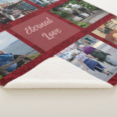 高齢パーソナライズされたの夫婦への贈り物が赤 シェルパブランケット (3/4)