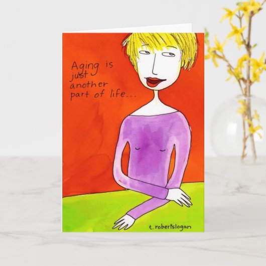 高齢化が進む。.... カード (黄色い花)