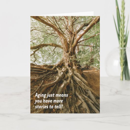 高齢化は誕生日を語る話感動的 カード (正面)