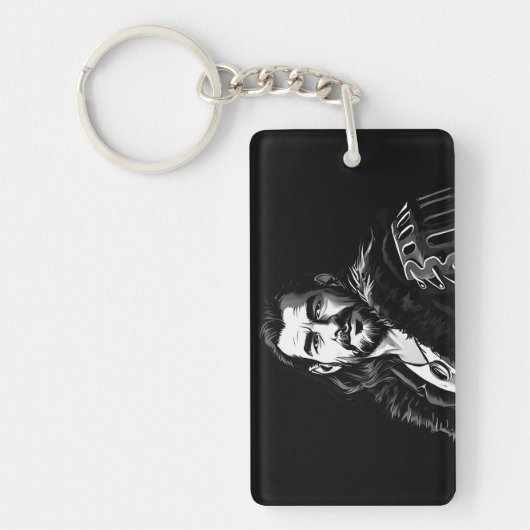 高齢化ストーリーテラーのキーチェーン キーホルダー (正面)