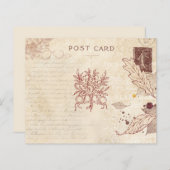 高齢化ポストカードヴィンテージ秋スクラップブック紙 (正面/裏面)