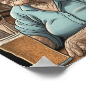 高齢化ユーモア |lオールドレディ・ドリンク・ビールとショット ポスター (角)