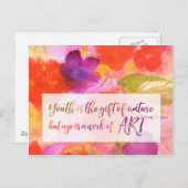 高齢化感動的抽象芸術引用文 ポストカード (正面/裏面)