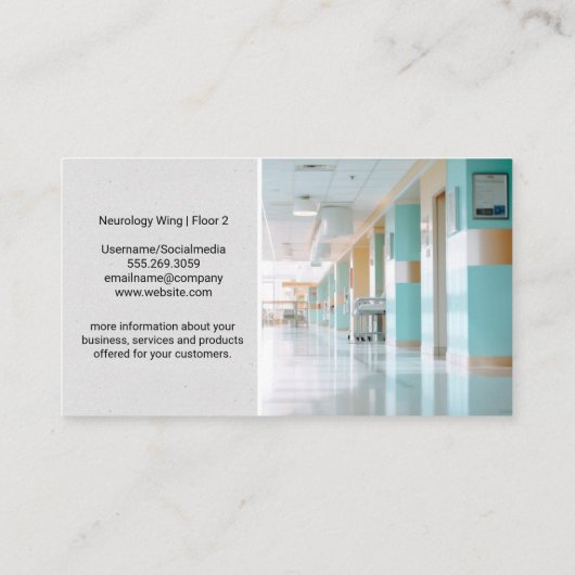 高齢医師 |病院棟 名刺 (裏面)