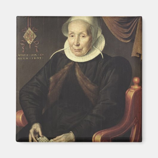 高齢女性のポートレート, 1603 マグネット (正面)