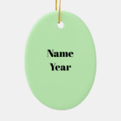 高齢白髪の男性ゴルファーオーナメント セラミックオーナメント (裏面)