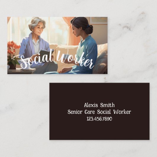 高齢社会労働者 名刺 (正面/裏面)