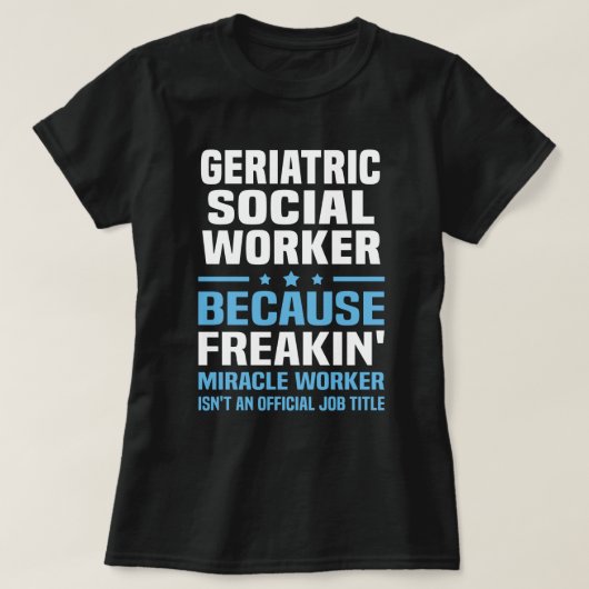高齢社会労働者 Tシャツ (デザイン正面)