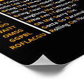 高齢者おもしろいメールや文字を打つコードデザインギフト ポスター (角)