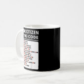 高齢者おもしろいメールや文字を打つコードT型 コーヒーマグカップ (正面左)