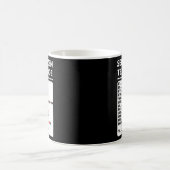 高齢者おもしろいメールや文字を打つコードT型 コーヒーマグカップ (中央)
