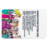 高齢者おもしろいメールや文字を打つ マグネット (横)