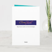 高齢者おもしろい半盲ろうフォーク用ハッピーバースデー カード (裏面)