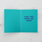 高齢者おもしろい半盲ろうフォーク用ハッピーバースデー カード (内部)