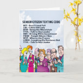 高齢者おもしろい誕生日 カード (黄色い花)